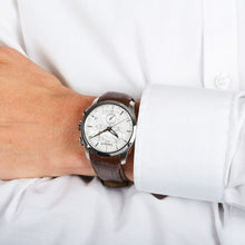 Load image into Gallery viewer, Tissot Couturier Chronograph White Dial Brown Leather Strap Watch For Men - T035.617.16.031.00