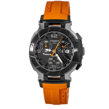 Load image into Gallery viewer, Tissot T Race Chronograph Black Dial Orange Rubber Strap Watch for Women - T048.217.27.057.00