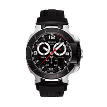 Load image into Gallery viewer, Tissot T Race Chronograph Black Dial Black Rubber Strap Watch for Men - T048.417.27.057.00