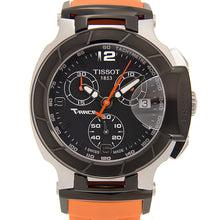 Load image into Gallery viewer, Tissot T Race Chronograph Black Dial Orange Rubber Strap Watch for Women - T048.217.27.057.00