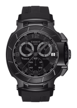 Load image into Gallery viewer, Tissot T Race Chronograph Black Dial Black Rubber Strap Watch for Men - T048.417.37.057.00