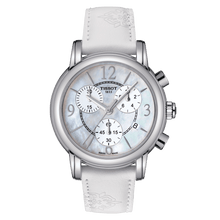 Load image into Gallery viewer, Tissot Dressport Chronograph Mother of Pearl Dial White Leather Strap Watch for Women - T050.217.17.117.00