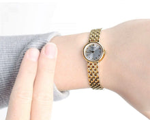 Load image into Gallery viewer, Tissot T Lady Lovely Silver Dial Gold Steel Strap Watch For Women - T058.009.33.031.00
