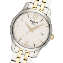 Load image into Gallery viewer, Tissot T Classic Tradition White Dial Two Tone Mesh Bracelet Watch for Women - T063.210.22.037.00
