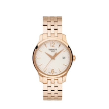 Load image into Gallery viewer, Tissot T Classic Tradition Lady White Dial Rose Gold Steel Strap Watch for Women - T063.210.33.037.00