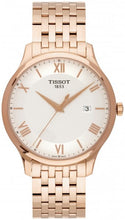 Load image into Gallery viewer, Tissot T Classic Tradition White Dial Rose Gold Steel Strap Watch For Women - T063.610.33.038.00