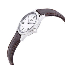 Load image into Gallery viewer, Tissot Tradition 5.5 Lady Silver Dial Brown Leather Strap Watch for Women - T063.009.16.018.00