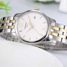 Load image into Gallery viewer, Tissot T Classic Tradition White Dial Two Tone Mesh Bracelet Watch for Women - T063.210.22.037.00