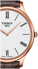 Load image into Gallery viewer, Tissot Tradition 5.5 White Dial Brown Leather Strap Watch for Men - T063.409.36.018.00
