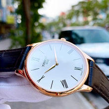 Load image into Gallery viewer, Tissot Tradition 5.5 White Dial Brown Leather Strap Watch for Men - T063.409.36.018.00