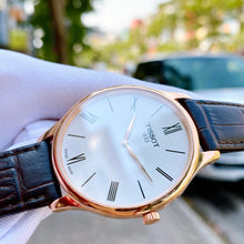 Load image into Gallery viewer, Tissot Tradition 5.5 White Dial Brown Leather Strap Watch for Men - T063.409.36.018.00