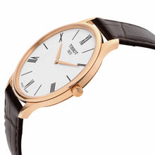 Load image into Gallery viewer, Tissot Tradition 5.5 White Dial Brown Leather Strap Watch for Men - T063.409.36.018.00