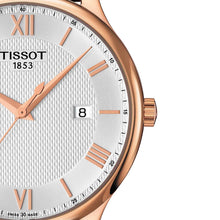 Load image into Gallery viewer, Tissot T Classic Tradition Silver Dial Brown Leather Strap Watch For Men - T063.610.36.038.00