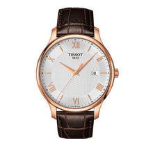 Load image into Gallery viewer, Tissot T Classic Tradition Silver Dial Brown Leather Strap Watch For Men - T063.610.36.038.00