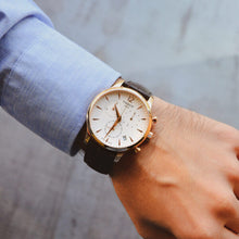 Load image into Gallery viewer, Tissot T Classic Tradition Chronograph White Dial Brown Leather Strap Watch For Men - T063.617.36.037.00