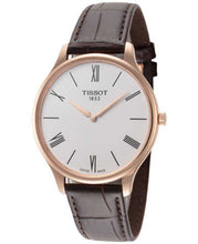 Load image into Gallery viewer, Tissot Tradition 5.5 White Dial Brown Leather Strap Watch for Men - T063.409.36.018.00