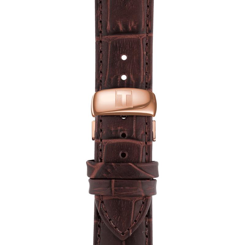 Tissot T Classic Tradition Blue Dial Brown Leather Strap Watch For Men - T063.610.36.047.00