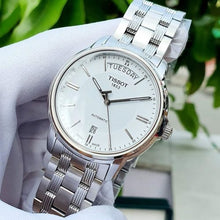 Load image into Gallery viewer, Tissot T Classic Automatic III Day Date White Dial Silver Steel Strap Watch for Men - T065.930.11.031.00