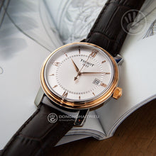 Load image into Gallery viewer, Tissot Bridgeport Lady White Dial Brown Leather Strap Watch For Women - T097.010.26.118.00
