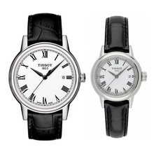 Load image into Gallery viewer, Tissot T Classic Carson White Dial Black Leather Strap Watch for Men - T085.410.16.013.00