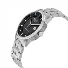Load image into Gallery viewer, Tissot Luxury Powermatic 80 Black Dial Silver Steel Strap Watch for Men - T086.407.11.201.02