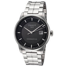 Load image into Gallery viewer, Tissot Luxury Powermatic 80 Black Dial Silver Steel Strap Watch for Men - T086.407.11.201.02