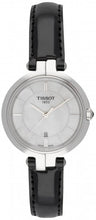 Load image into Gallery viewer, Tissot T Lady Flamingo Mother of Pearl White Dial Black Leather Strap Watch for Women - T094.210.16.111.00