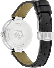 Load image into Gallery viewer, Tissot T Lady Flamingo Mother of Pearl White Dial Black Leather Strap Watch for Women - T094.210.16.111.00