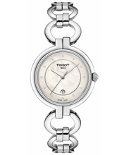 Load image into Gallery viewer, Tissot T Trend Flamingo Mother of Pearl Dial Silver Steel Strap Watch for Women - T094.210.11.116.00