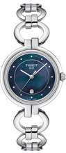 Load image into Gallery viewer, Tissot T Lady Flamingo Mother of Pearl Blue Dial Silver Steel Strap Watch for Women - T094.210.11.126.00