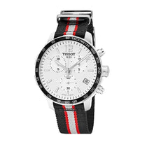 Load image into Gallery viewer, Tissot Quickster Chronograph NBA Toronto Raptors White Dial Two Tone NATO Strap Watch for Men - T095.417.17.037.16