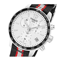 Load image into Gallery viewer, Tissot Quickster Chronograph NBA Toronto Raptors White Dial Two Tone NATO Strap Watch for Men - T095.417.17.037.16