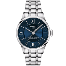 Load image into Gallery viewer, Tissot Chemin Des Tourelles Powermatic 80 Lady Blue Dial Silver Steel Strap Watch For Women - T099.207.11.048.00