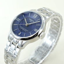 Load image into Gallery viewer, Tissot Chemin Des Tourelles Powermatic 80 Lady Blue Dial Silver Steel Strap Watch For Women - T099.207.11.048.00