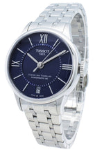Load image into Gallery viewer, Tissot Chemin Des Tourelles Powermatic 80 Lady Blue Dial Silver Steel Strap Watch For Women - T099.207.11.048.00