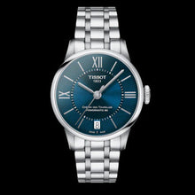 Load image into Gallery viewer, Tissot Chemin Des Tourelles Powermatic 80 Blue Dial Silver Steel Strap Watch for Men - T099.407.11.048.00