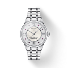 Load image into Gallery viewer, Tissot Chemin Des Tourelles Powermatic 80 Rubies Mother of Pearl Dial Silver Steel Strap Watch For Women - T099.207.11.113.00