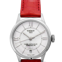 Load image into Gallery viewer, Tissot Chemin Des Tourelles Automatic Mother of Pearl White Dial Red Leather Strap Watch For Women - T099.207.16.118.00