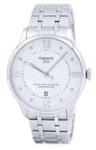 Load image into Gallery viewer, Tissot Chemin Des Tourelles Powermatic 80 Diamonds Silver Dial Silver Steel Strap Watch for Men - T099.407.11.033.00