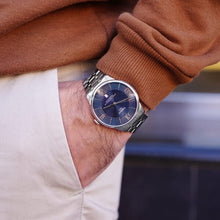 Load image into Gallery viewer, Tissot Chemin Des Tourelles Powermatic 80 Blue Dial Silver Steel Strap Watch for Men - T099.407.11.048.00