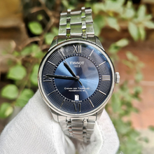 Load image into Gallery viewer, Tissot Chemin Des Tourelles Powermatic 80 Blue Dial Silver Steel Strap Watch for Men - T099.407.11.048.00