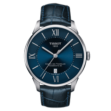 Load image into Gallery viewer, Tissot Chemin Des Tourelles Powermatic 80 Blue Dial Blue Leather Strap Watch for Men - T099.407.16.048.00
