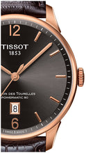 Load image into Gallery viewer, Tissot T Classic Chemin Des Tourelles Powermatic 80 Brown Dial Brown Leather Strap Watch for Men - T099.407.36.447.00