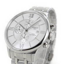 Load image into Gallery viewer, Tissot Chemin des Tourelles Automatic Chronograph White Dial Silver Steel Strap Watch for Men - T099.427.11.038.00