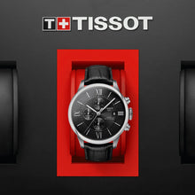 Load image into Gallery viewer, Tissot T Classic Chemin Des Tourelles Chronograph Black Dial Black Leather Strap Watch For Men - T099.427.16.058.00
