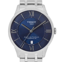 Load image into Gallery viewer, Tissot Chemin Des Tourelles Powermatic 80 Blue Dial Silver Steel Strap Watch for Men - T099.407.11.048.00