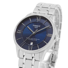 Load image into Gallery viewer, Tissot Chemin Des Tourelles Powermatic 80 Blue Dial Silver Steel Strap Watch for Men - T099.407.11.048.00
