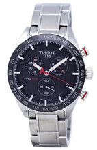 Load image into Gallery viewer, Tissot T Sport PRS 516 Chronograph Black Dial Silver Steel Strap Watch For Men - T100.417.11.051.01