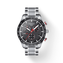 Load image into Gallery viewer, Tissot T Sport PRS 516 Chronograph Black Dial Silver Steel Strap Watch For Men - T100.417.11.051.01
