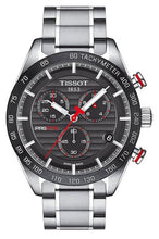 Load image into Gallery viewer, Tissot T Sport PRS 516 Chronograph Black Dial Silver Steel Strap Watch For Men - T100.417.11.051.01